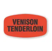 12909 Venison Tenderloin Red Dayglo Meat Label .625” x 1.25” (Case Of 10,000)