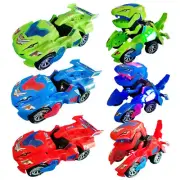 Light & Music Automatic Transforming Dinosaur LED Car Toy Transformer Kids Gift