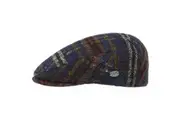 Bailey Mens Liston Ivy Newsboy Classic Flat Cap Multicolor Plaid - Black Multi - L