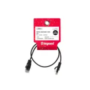 Legrand 0.5m Black Cat6 RJ45 UTP Slimline Patch Lead