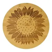 Boston Warehouse 12 Inch Bamboo Lazy Susan, Flower