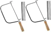 Mini Coping Saw Set Pieces for Woodworking Jewelry Making Small Wood Saw Jewelry Tool Portable Hand Tool Wood Handle