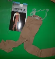 New/PKG Danskin # 706 Girls Bodytights Lt Toast 2 sizes avlble adjustable strap