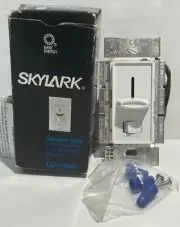 Lutron Skylark SLV-600P-WH White Single Pole Wall Dimmer Light Switch 600 Slider