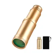 Pirate Monocular Telescope, 10x50 Handheld Collapsible Brass Telescope for Ki...