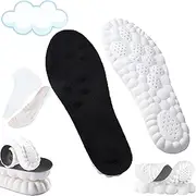 [Konenbra] 4D Insoles - 4D Cloud Technology Insole - Super Soft, Ultra Comfort Insoles, 4D Sports Shoes Insoles, Acupoint Massage Insole for Foot & Joint Support (10-11, Black)