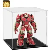 6x6x6 Inch Clear Acrylic Display Box with Black Base Cube Countertop Storage Box