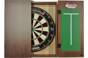 PRO STAR Dart Board Set WALNUT CABINET