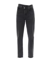 AGOLDE Criss-Cross Waisted Straight-Leg Jeans 33,34 Black