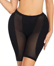 [Velssut] Women Padded Hip Enhancer Shapewear Butt Lifter Tummy Control Panties Fake Hip Pads, Black, m