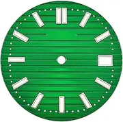 [WUYONGSI] 1pc 29.8mm Single Calendar Stripe Sterile Watch Dial Green C3 Luminous Watch Face Fit NH34 NH35 NH36 Movement