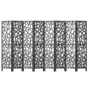 Artiss Clover Room Divider Screen Privacy Wood Dividers Stand 8 Panel Black