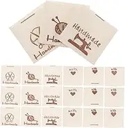 TEHAUX 90pcs Handmade Sewing Labels Clothing Tags for Crafts Fabric Labels for Handmade Items for Sewing Clothes Bags