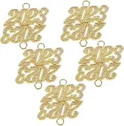 VILLFUL Alloy 2023 Number Pendants Electroplating Color-Preserving DIY Charms for Jewelry Making