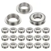 10mm(2/5 Inch) Brass Hole Eyelets, 20 Pcs Arc Surface Grommets, Silver Tone
