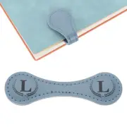 2Pcs Personalized Magnetic Leather Bookmark, 26 Letters Bookmark, (Blue/L)