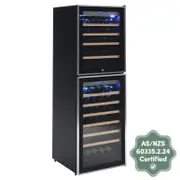 VinoVault Free Standing Dual Zone 120 Bottle Wine Fridge