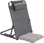 6-Gears Adjustable Bed Back Rest, Breathable Bed Backrest, Portable Folding Adjustable Reading Bed Rest, Lifting Sit-up Back Rest Support Neck Lumbar Back Support with Head Cushion