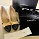 [二手] Chanel經典雙色高跟鞋裸色菱格紋36C