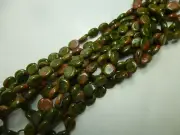 8x10mm Flat Oval Gemstone Unakite Beads 15.5 Inch Jewelry Making Beads