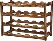 Wine Rack,Pine Wood Multi Layer Wine Bottle Storage Shelf Display Organizer Decor for Countertop Home Bar(#3)