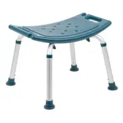 Flash Furniture Hercules 19" Adjustable Plastic Bath and Shower Stool in Navy