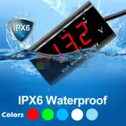 IPX6 Waterproof DC 12V Digital Blue/White LED Voltmeter Panel Volt Meter For Car
