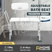 Shower Bath Tub Transfer Bench Medical Chair Seat Safety Aid Stool Armrest
