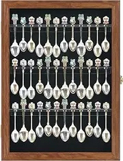 36 Baby Spoon Souvenir Spoon Display Case Rack Cabinet, Real Glass Door, (SP01-WA)