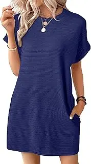 [Generic] Womens 2025 Summer Mini Dress Fashion Casual Vacation Dress, Soft Lightweight Beach Clothes