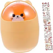 KOMBIUDA Desktop Trash Can Mini Dustbin Cartoon Trash Can Car Garbage Bin Cartoon Trashcan Automotive Garbage Cans Car Trash Cans Cartoon Trash Bin Trash Can with Lid Desktop Waste Bin