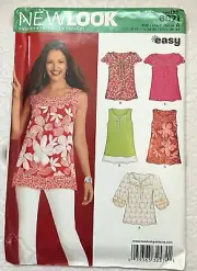 New Look Pattern 6871 Size 10-22 Assorted Tunics and Tops