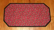 NEW Uniq Handmade Quilted Holiday Table Runner Candy Canes 13x25 Rectangle