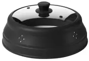 Microwave Plate Cover - Collapsible Vented Glass Food Splatter Guard - Large 12"