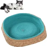 Rattan Pet Bed,Round Pet Mini Pig Sleeping Four Seasons Cool Bed Puppy Rest House Cooling Pet Bed Dog Bed Medium Rattan Cat Nest Dog House