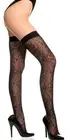 Leg Avenue Black Spider Web Sheer Thigh Highs OS Goth Witchy Vamp Halloween Sexy
