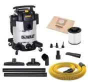 Dewalt 38L Wet & Dry Vacuum Wet Vac Stainless Steel Workshop Vacuum Clean NEW