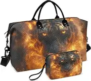 [YXYZRMY] Travel Duffel Bag Bengal Cat Flame Gym Bag Sports Tote Bag with Multiple Interior Pockets Shoulder Weekender Bag for Women Men with Toiletry Bag 20.5”x 7.9”x 13.8, Multi-Colored, one size
