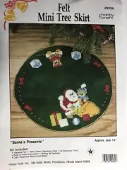 Kit Felt Mini Tree Skirt Hobby Craft Santa’s Presents 14” 9234