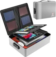 2000°F Fireproof Document Bag with Lock I 14" Fireproof Waterproof Box 8 Layers