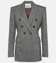 [Vivienne Westwood] Vivienne Westwood Wool-blend double breasted blazer AU 16 grey