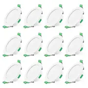 12pcs 7w White Led Downlight Recessed Ceiling Lights Slim Spot Light