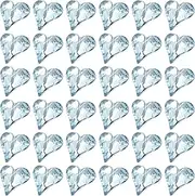 uxcell 40 Pcs 3D Heart Light Blue Nail Rhinestones 12x13mm K9 Glass Crystal Rhinestones Pointed Back Crooked Heart Gems for Nail Charm Art DIY Decoration Craft