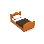 Drums and Crates 1/72 Miniature Furniture Rustic Single Bed (made)