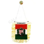 Hungary Flag Mini Banner / Hungary Flag / Double Sided Mini Car Window Flag