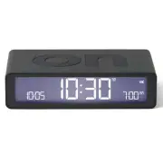 NEW Lexon Flip Classic Reversible Digital LCD Alarm Clock, Grey, 10cm