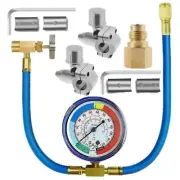 A/C R134A Refrigerator Freon Recharge Kit with 2PC Bullet Piercing Valve