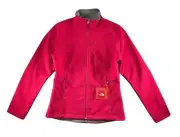 The North Face Apex Bionic Softshell Jacket Zip Fleece Lined Coat Rose Red S NWT