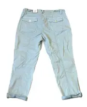 NWT White House Black Market The Pret-A-Pedi Pant Straight Crop Light Blue Sz 14