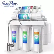 6 Stage 100GPD Alkaline Reverse Osmosis Water Filter System RO Under Sink System